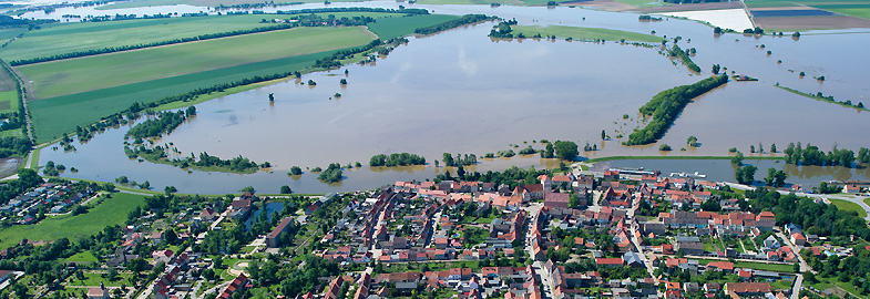 Hochwasser in Mühlberg 2013